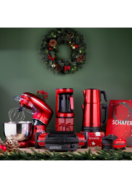 Paslanmaz Çelik Çay Makinesi, Kırmızı, Pratik ve Şık Tasarım fiyatları