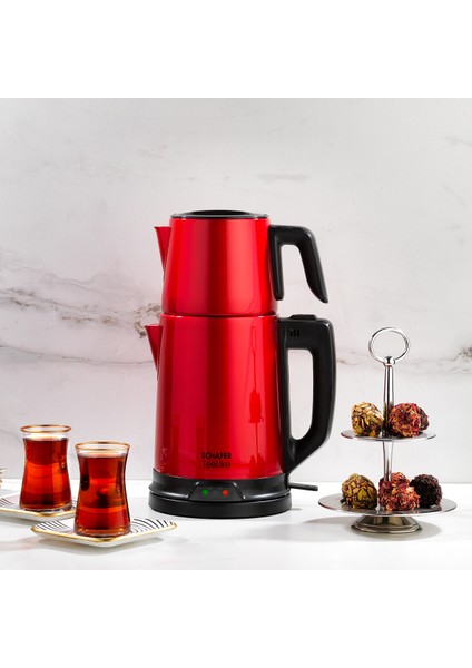 Paslanmaz Çelik Çay Makinesi, Kırmızı, Pratik ve Şık Tasarım indirimleri