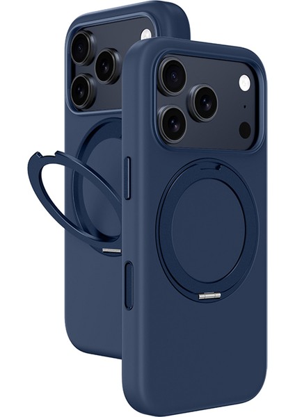 iPhone 17 Pro Max Uyumlu Amazingthing Cloudie Magspin 360 Derece Standlı M-Safe Kılıf Mavi