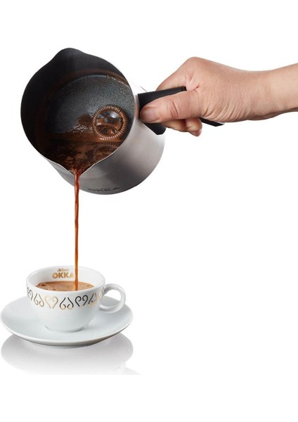 Krom Türk Kahve Makinesi Okka Rich Spin M Sütlü, Kaliteli ve Şık Tasarım