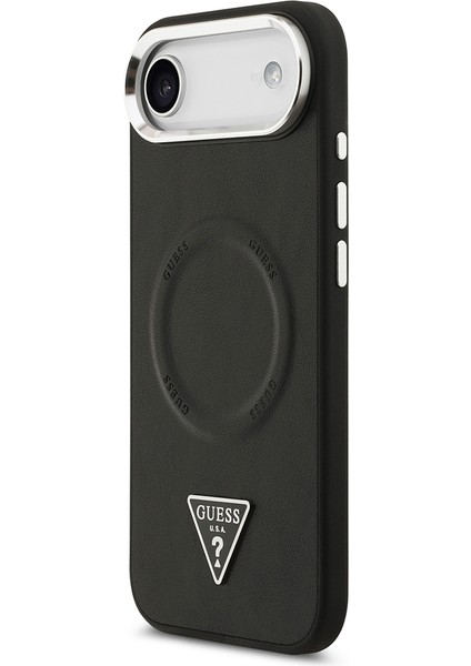 iPhone 17 Air Kılıf Guess Lisanslı M-Safeli Pu Deri Metal Kamera Çerçeveli Üçgen Logolu Siyah fiyatları