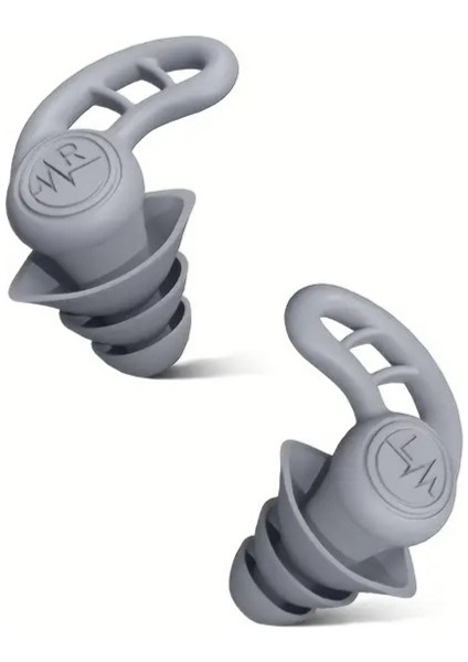 Yumuşak Silikon Gri Gürültü Önleyici Kulak Tıkaçları – Su Sporları ve Uyku Içinideal