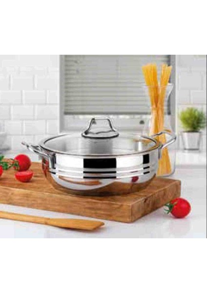 oscar 28 Basık Tencere Cam KAPAK5.5LITREL-0169