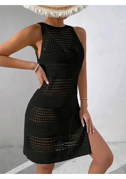 Kadın Askılı Derin Sırt Dekolteli Ajurlu Triko Pareo fiyatları