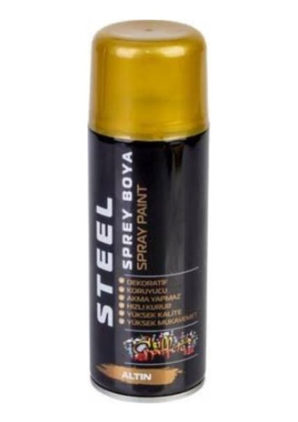 400ML Akma Yapmayan Hızlı Kuruma Özellikli Altın Rengi Gold Sprey Boya