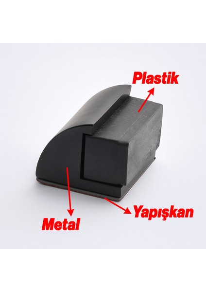 Metal Kapı Stoperi Siyah Oval Model Güçlü Yapışkanlı Kauçuk Başlıklı Kapı Tamponu Durdurucu Koruyucu modelleri
