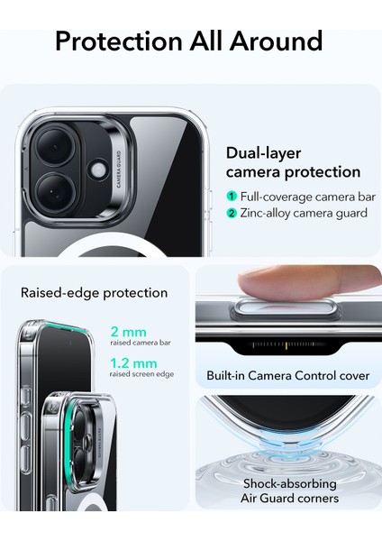 Apple iPhone 17 Classic Hybrid Magsafe Standlı Kılıf - Kamera Kontrol Buton fırsatları