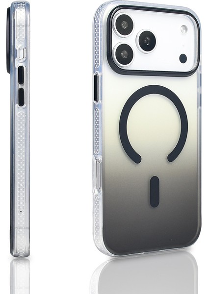 Apple iPhone 17 Pro Max Kılıf M-Safe Şarj Özellikli Transparan Renk Geçişli Zore Toros Kapak fiyatları