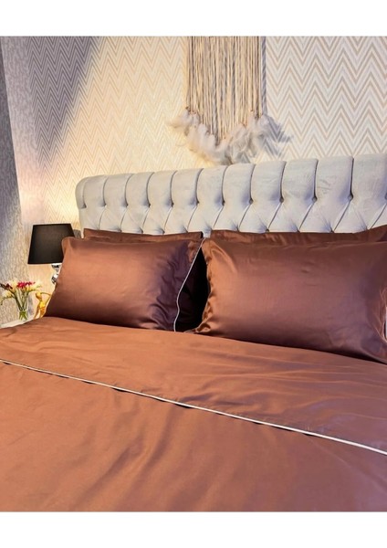 Acı Kahve Renkli Pamuk-Saten Yastık Kılıfı fiyatları