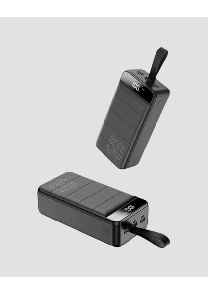 50.000 Mah Ultra Güçlü Powerbank 4 USB Çıkışlı, LED Dijital Göstergeli, Hızlı Şarj Deste modelleri