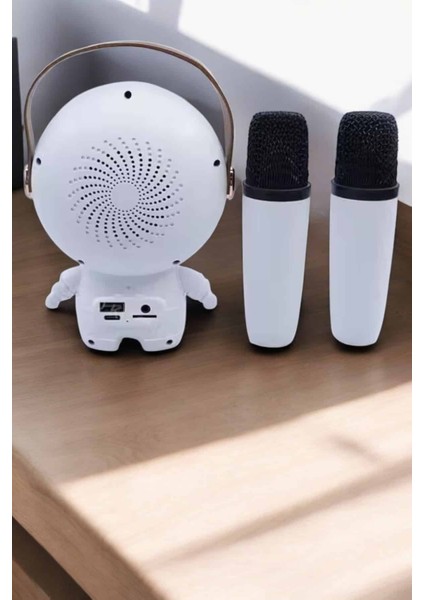 Çift Mikrofonlu Karaoke Mikrofon Bluetooth Bağlantılı Dijital Göstergeli indirimleri