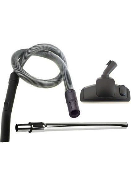 Elektrikli Süpürge Hortumu ve Teleskopik Boru, Emici Yer Başlığı, Beyaz