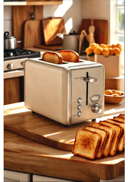 Gri Renkli Ekmek Kızartma Makinesi, Pratik ve Şık Tasarım