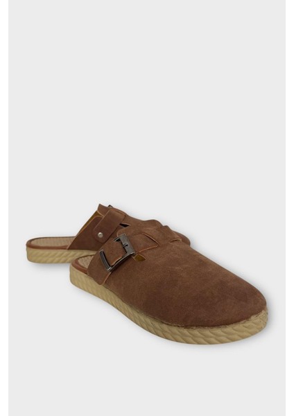 Kemerli Tokalı Nubuk Kadın Ev Terliği Taba fiyatları