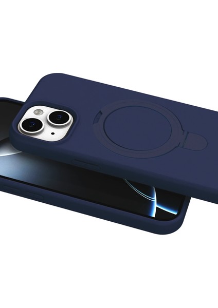 Msa-Shop Newface Apple Iphone 15 Plus Regal Magsafe Standlı Kapak - Lacivert fırsatları