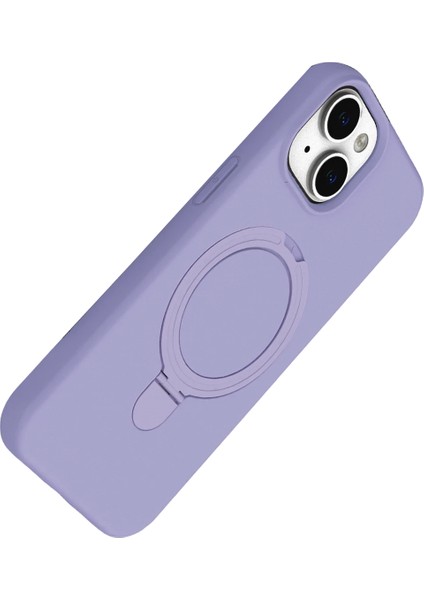 Msa-Shop Newface Apple Iphone 15 Plus Regal Magsafe Standlı Kapak - Lila modelleri