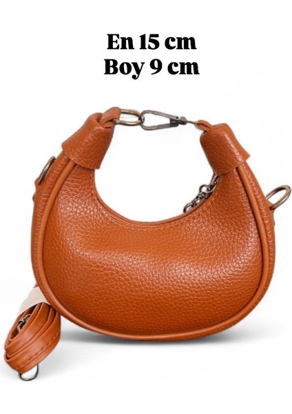 Mini Çanta Taba Rengi Şık Zarif En 15 cm Boy 9 cm Kulplu fiyatları