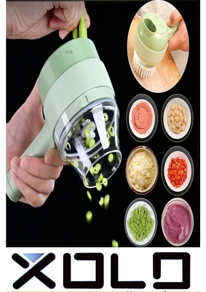 Kablosuz Mini Rondo Doğrayıcı Blender, Şarjlı, Yeşil, Pratik ve Hızlı Kullanım