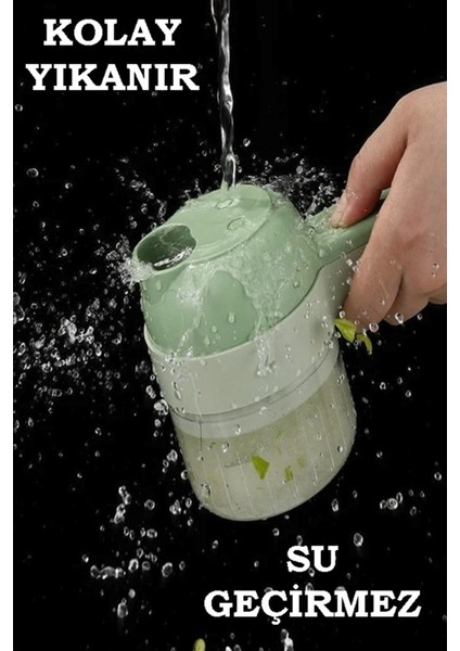 Kablosuz Mini Rondo Doğrayıcı Blender, Şarjlı, Yeşil, Pratik ve Hızlı Kullanım fırsatları