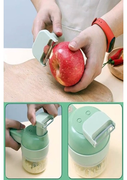 Kablosuz Mini Rondo Doğrayıcı Blender, Şarjlı, Yeşil, Pratik ve Hızlı Kullanım