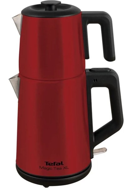 Kırmızı Paslanmaz Çelik Gövdeli 1650W Çay Makinesi, Hızlı ve Pratik Çay Keyfi