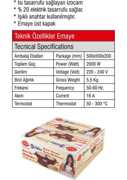 50 cm Elektrikli Termostatlı Katmer ve Gözleme Sacı, Pratik ve Güçlü Kullanım fiyatları