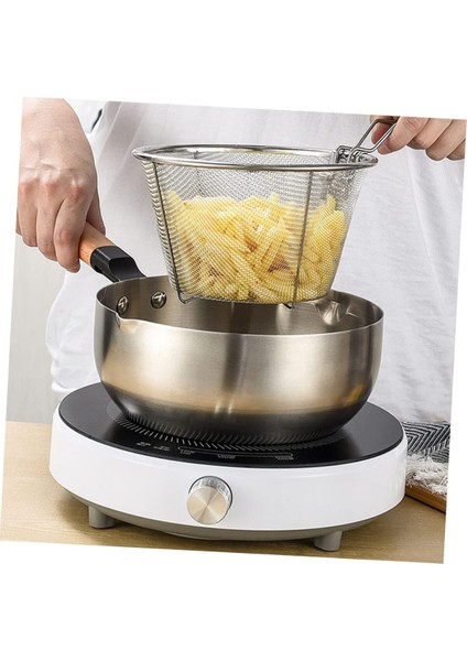 Paslanmaz Çelik Patates Kızartma Süzgeci, Gri, Dayanıklı ve Pratik Kullanım fiyatları