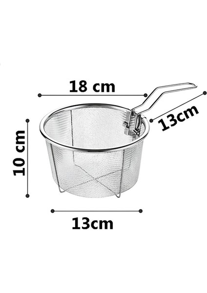 Paslanmaz Çelik Patates Kızartma Süzgeci, Gri, Dayanıklı ve Pratik Kullanım modelleri