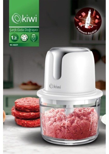 Küçük Gıda Doğrayıcı 1.2l Gümüş, Pratik ve Şık Mutfak Yardımcısı