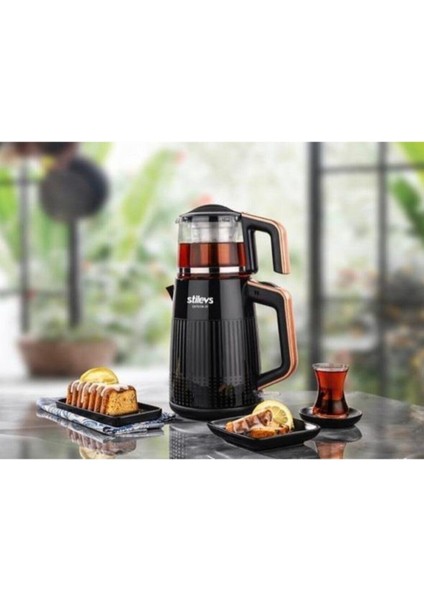 Şık Siyah Bakır Çay Makinesi CM37 SIH30521 fiyatları