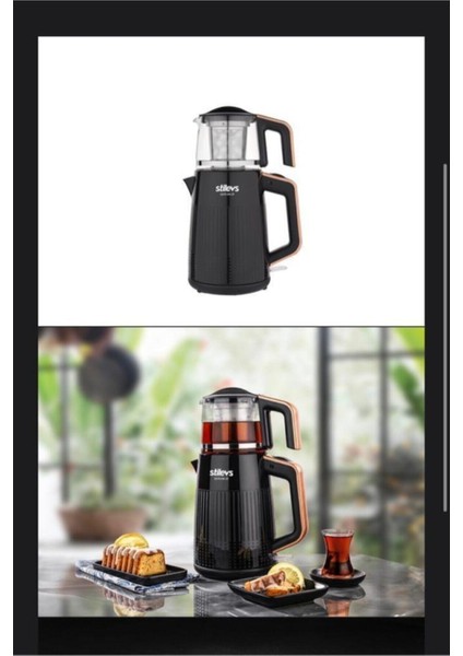 Şık Siyah Bakır Çay Makinesi CM37 SIH30521 modelleri