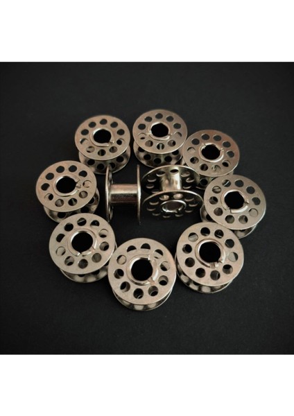 Ev Tipi Dikiş Makinesi Masrası, 10 Adet, Gri Renkli, Güçlü ve Dayanıklı Set