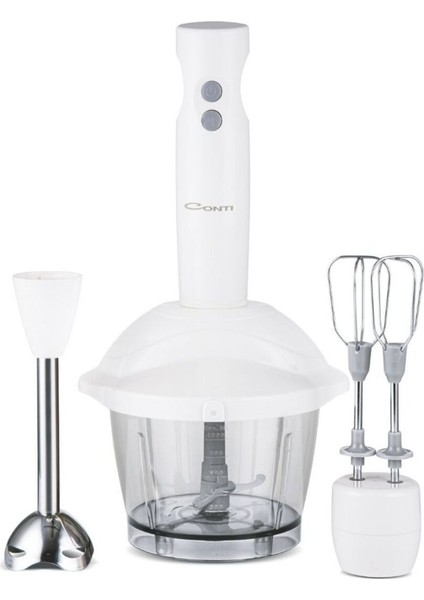 3'lü Çok Amaçlı Blender Seti Krem Renkli, Güçlü ve Şık Tasarım