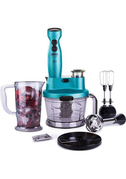 Çok Renkli El Blender Seti, Şık ve Kullanışlı Mavi Tasarım