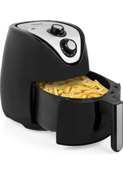 Çok Fonksiyonlu 1500W Airfryer, 4,5 Lt, Siyah, Hızlı ve Pratik Pişirme Keyfi