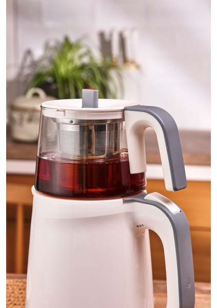 Krem Ekru Çay Makinesi 1745H, Pratik ve Şık Kullanım Sağlar. fırsatları
