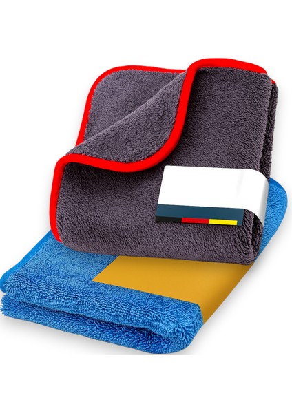 70-50 cm Oto Kurulama Bezi Araç Bez ve Sünger Mikrofiber Temizleme Yıkama Cam Araba Kurulama Temizlik Silme Bezleri Havlusu Gri ve Mavi