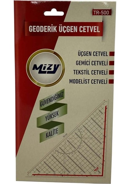 Kahverengi 32 cm Üçgen Cetvel, Gemici ve Tekstil Tasarımı Için Ideal indirimleri