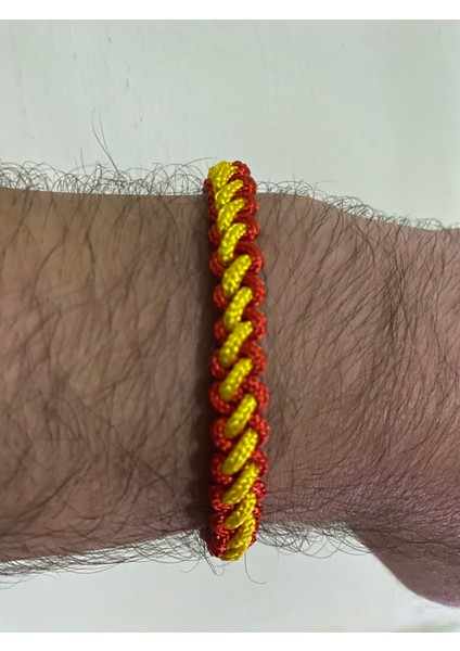 Sarı Kırmızı Ince Paracord Bileklik indirimleri