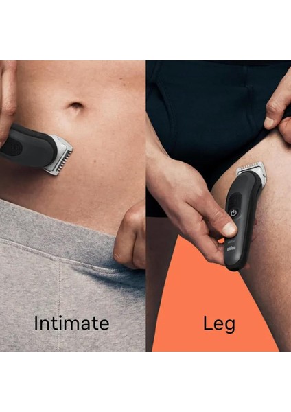 Cilt Dostu Body Groomer, Skinshield Teknolojisi, 80DK Çalışma, 3 Parça Siyah indirimleri