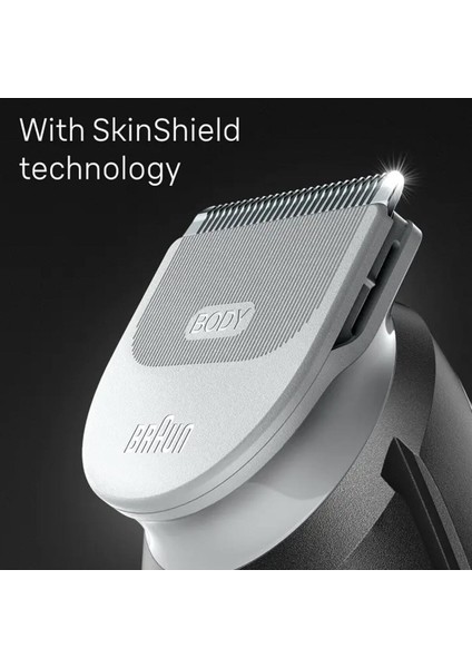 Cilt Dostu Body Groomer, Skinshield Teknolojisi, 80DK Çalışma, 3 Parça Siyah
