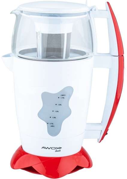 Kırmızı ve Beyaz Renkli Çiftli Çay Demleme Makinesi, Pratik Kullanım Sağlar modelleri