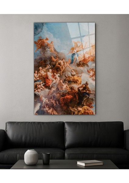 Barok Melekler ve Mitoloji Cam Tablosu | Ev Ofis Dekoru | Sanatsal Duvar Posteri