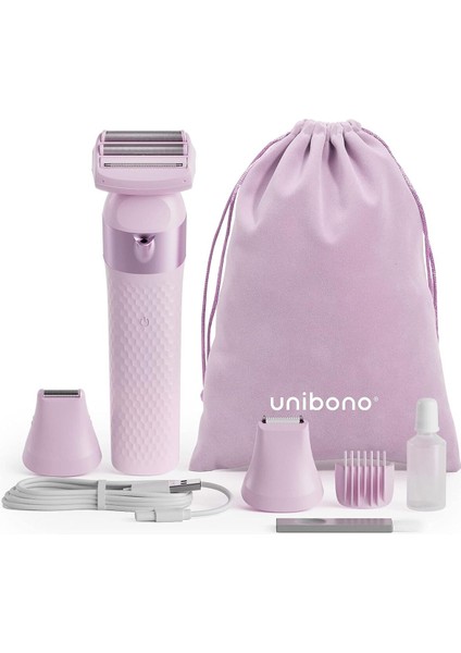 Kadın Tıraş Makinesi, LED Işıklı, Elektrikli, Pembe, Rahat Kullanım