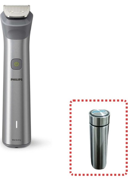 Iki Parça Set: Tıraş Makinesi ve 500ML Çelik Termos Beyaz