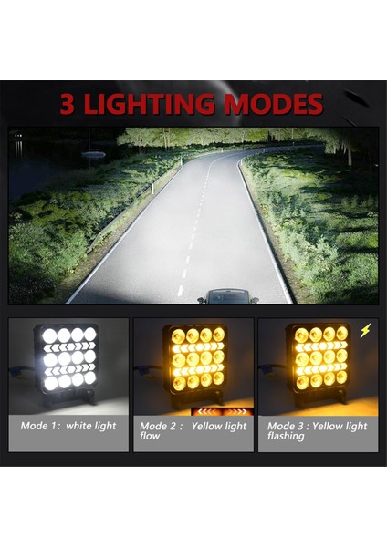 Inç Araba LED Çalışma Işığı Strobe Far Beyaz Sarı Offroad Sürüş Spot Işığı Kamyon, Suv, Tekne Için Sis Lambası (Yurt Dışından) fiyatları