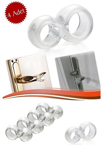 Silikon Kapı & Pencere Vurma Önleyici Stoper Kapı Tamponu – 4’lü Sessiz Çarpma Önleyici Koruyucu