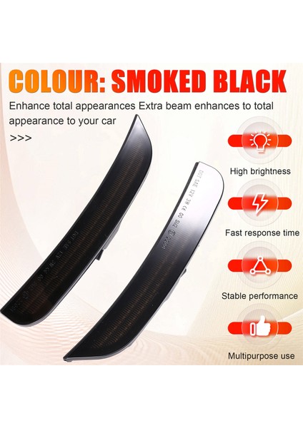 Chrysler 300 2015-2022 Için Araba Arka Çamurluk Lambaları Kırmızı LED Yan Işaret Lambası Füme Lens Su Geçirmez Gösterge Lambası (Yurt Dışından) indirimleri