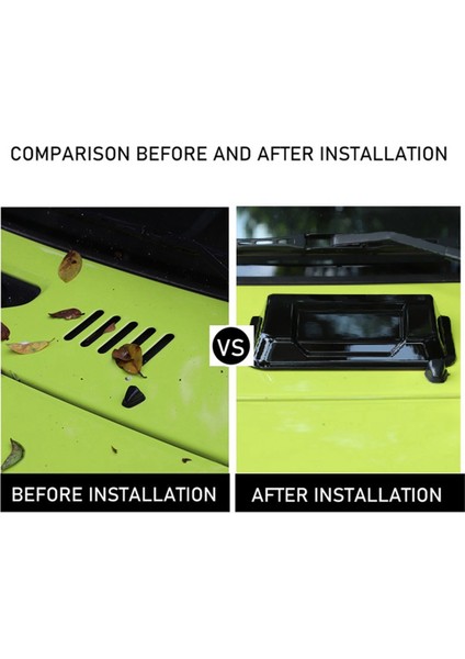 Suzuki Jimny 2019, 2020, 2021 ve 2022 Araç Aksesuarları Için Kaput Havalandırması, Kaput Kepçesi, Havalandırma Giriş Kapağı Döşemesi, Siyah (Yurt Dışından) modelleri