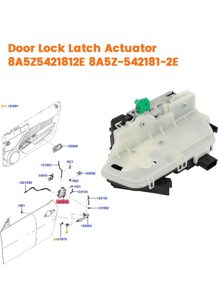 Ford F150 Escape Focus Mustang Mazda Tribute 937674 Için Ön Sağ Kapı Kilidi Mandalı Aktüatörü 8A5Z5421812E 8A5Z-542181-2E (Yurt Dışından) indirimleri
